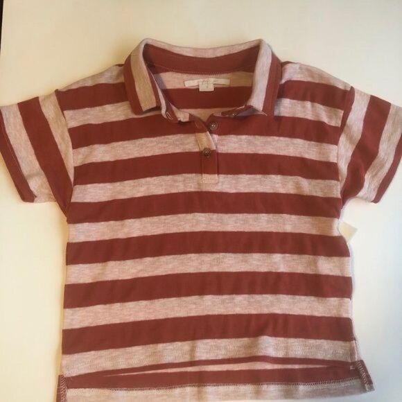 O'Neill girl's pink striped polo shirt NEW S - Picture 3 of 7